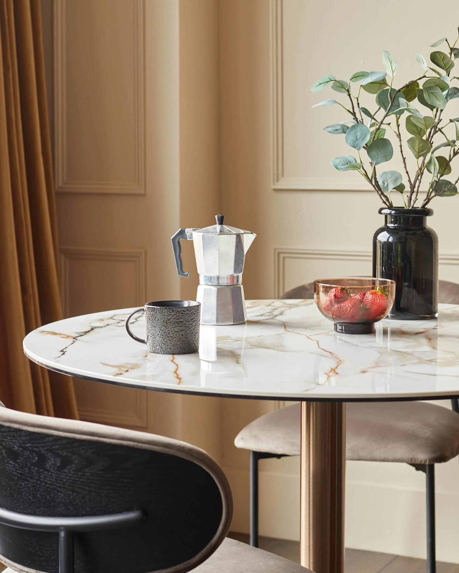 Romeo natural ceramic 4 seater dining table - Image 7