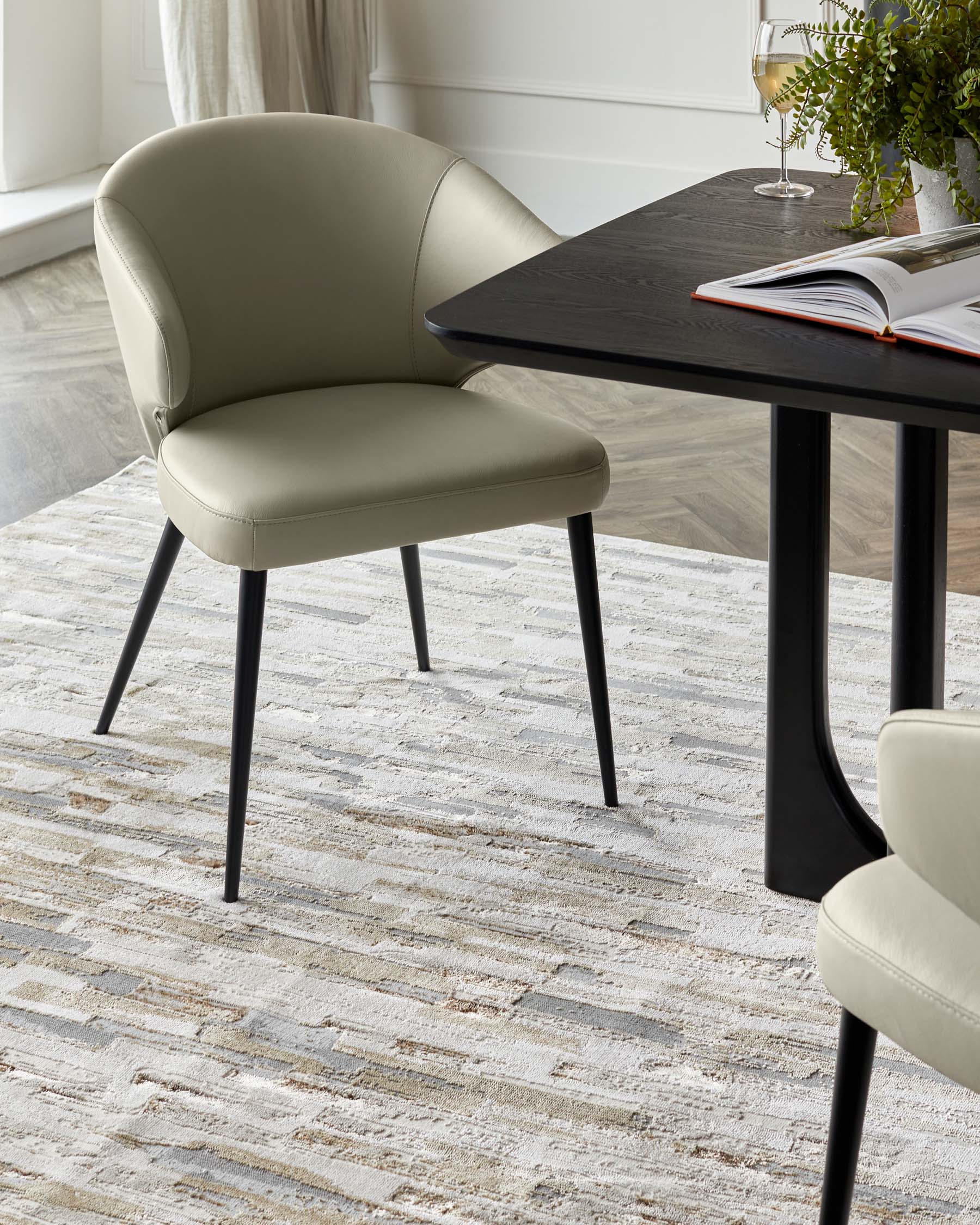 Rowan mixed metallics textured large rug - Image 2