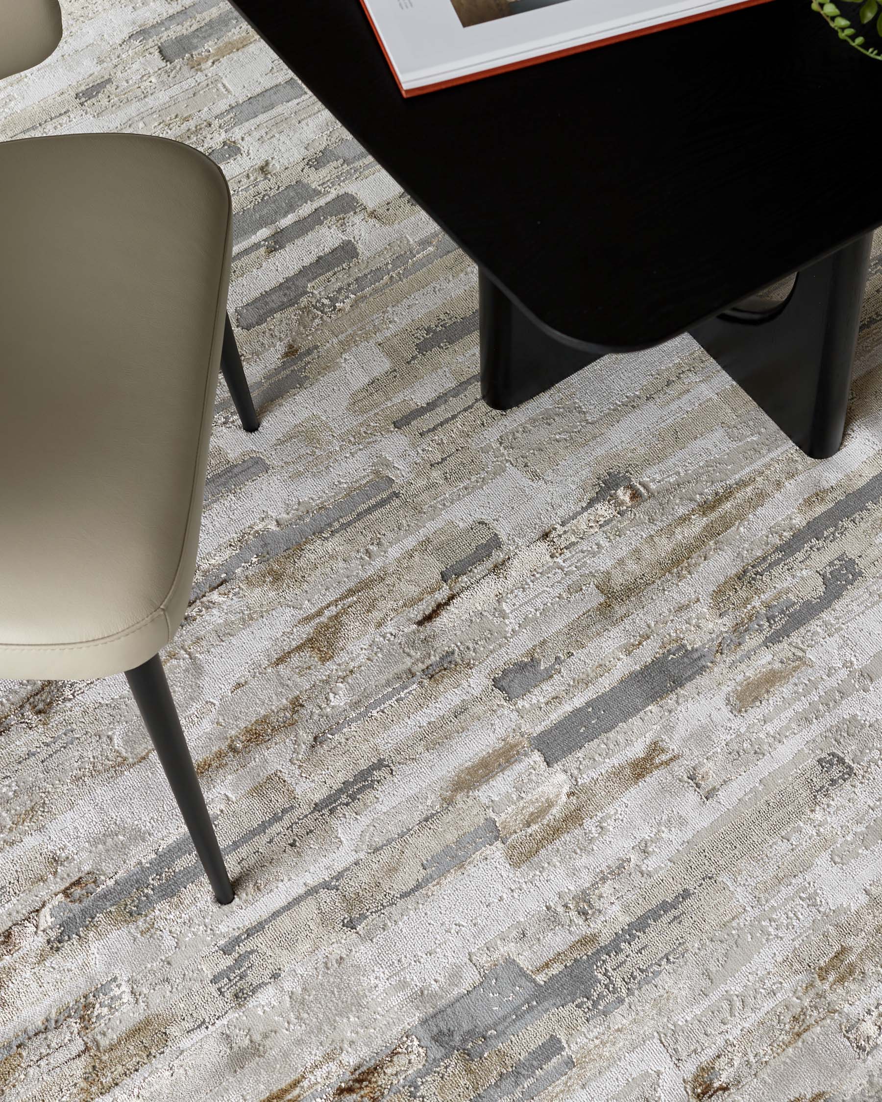 Rowan mixed metallics textured medium rug - Image 3