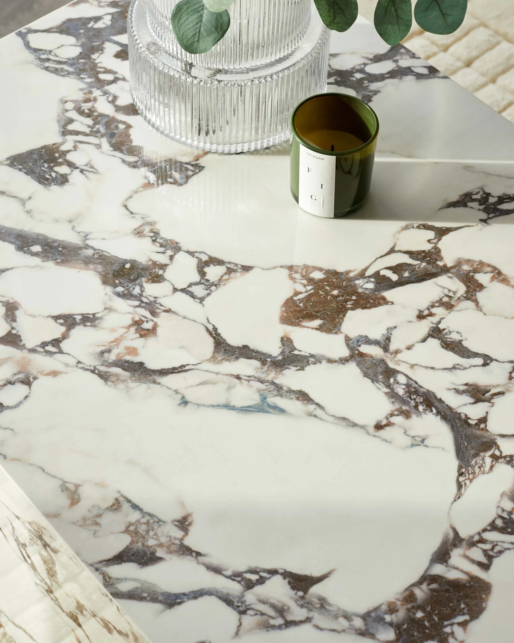 Russo white calacatta ceramic coffee table - Image 4