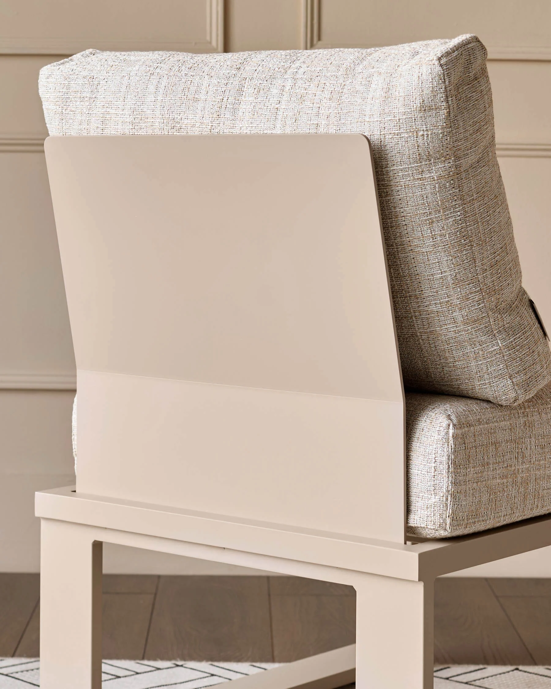 Savannah natural garden large corner bench with Bianco coffee table set - Image 10