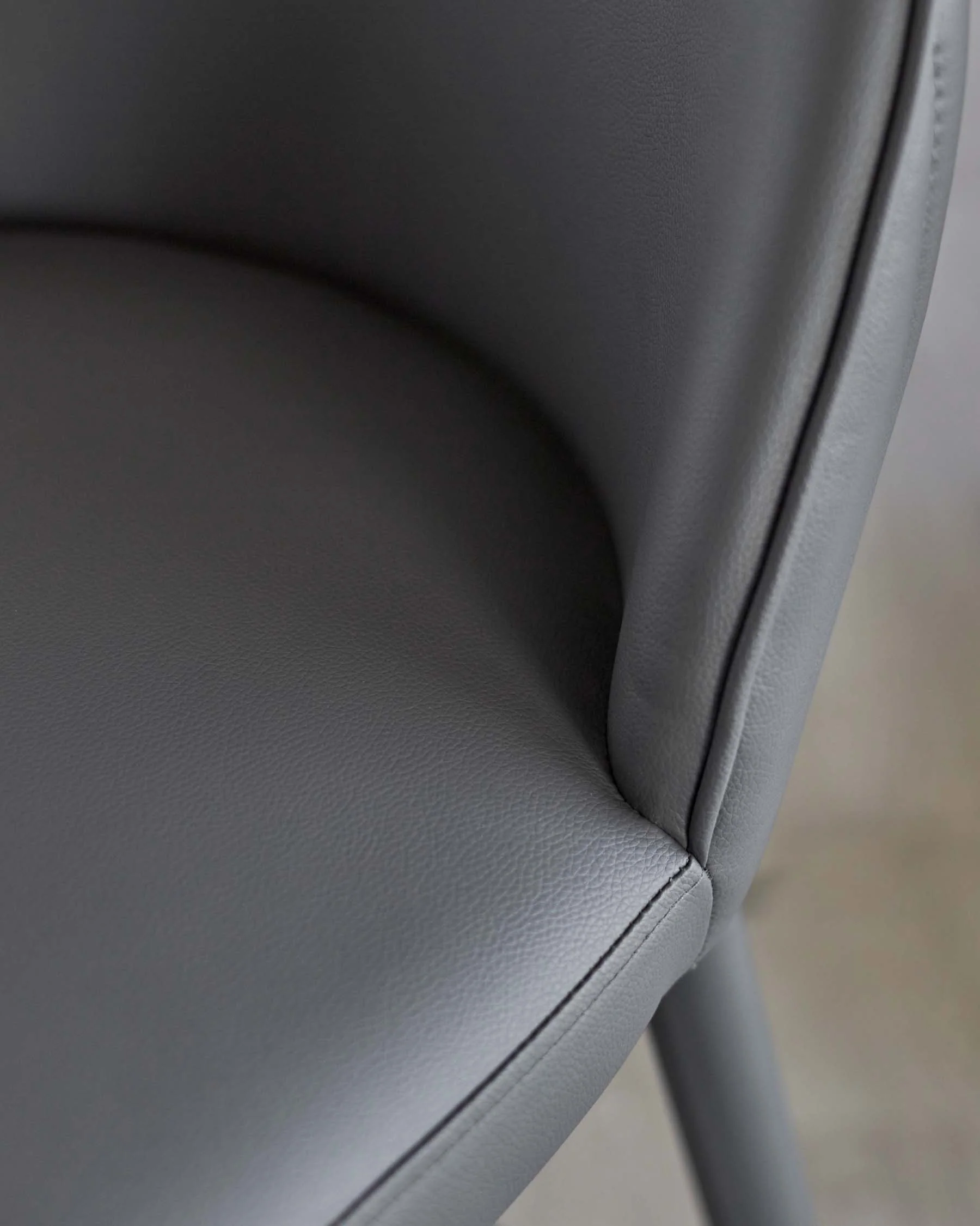 Saylor dark grey faux leather bar stool - Image 6