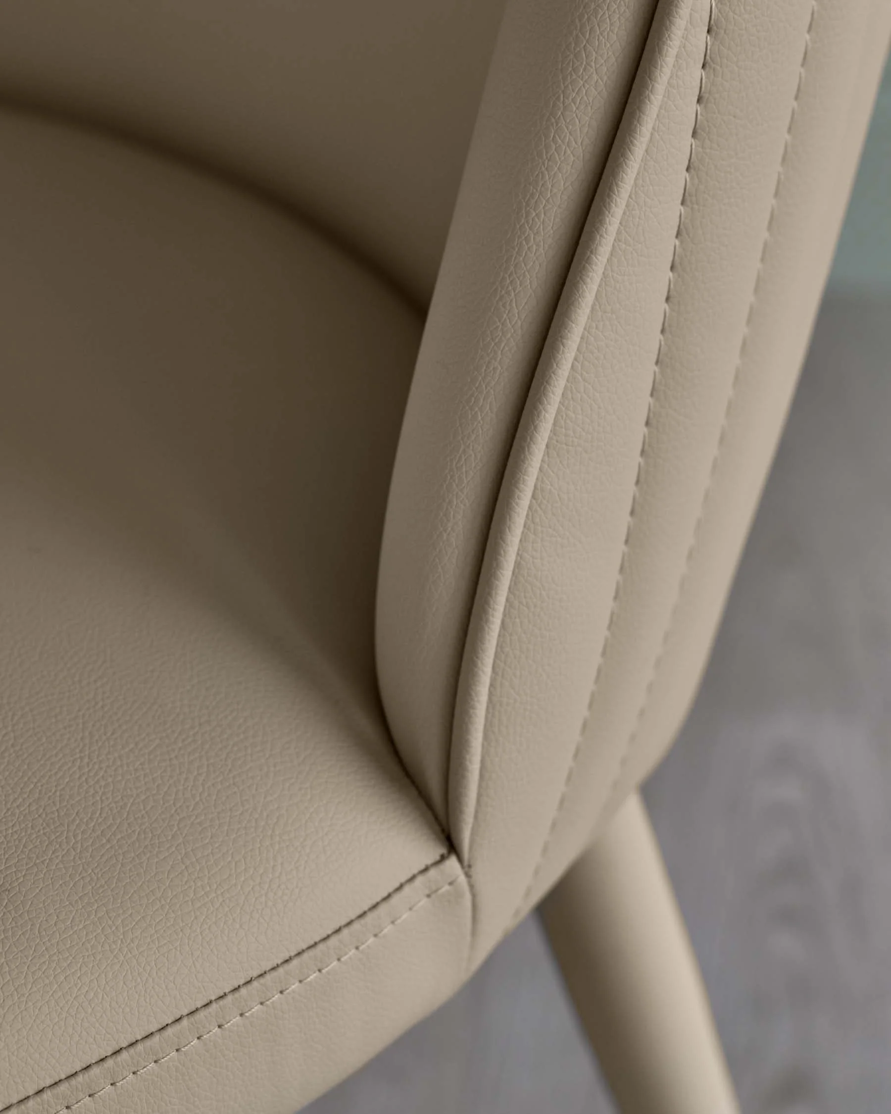 Saylor natural faux leather dining chair - Image 5