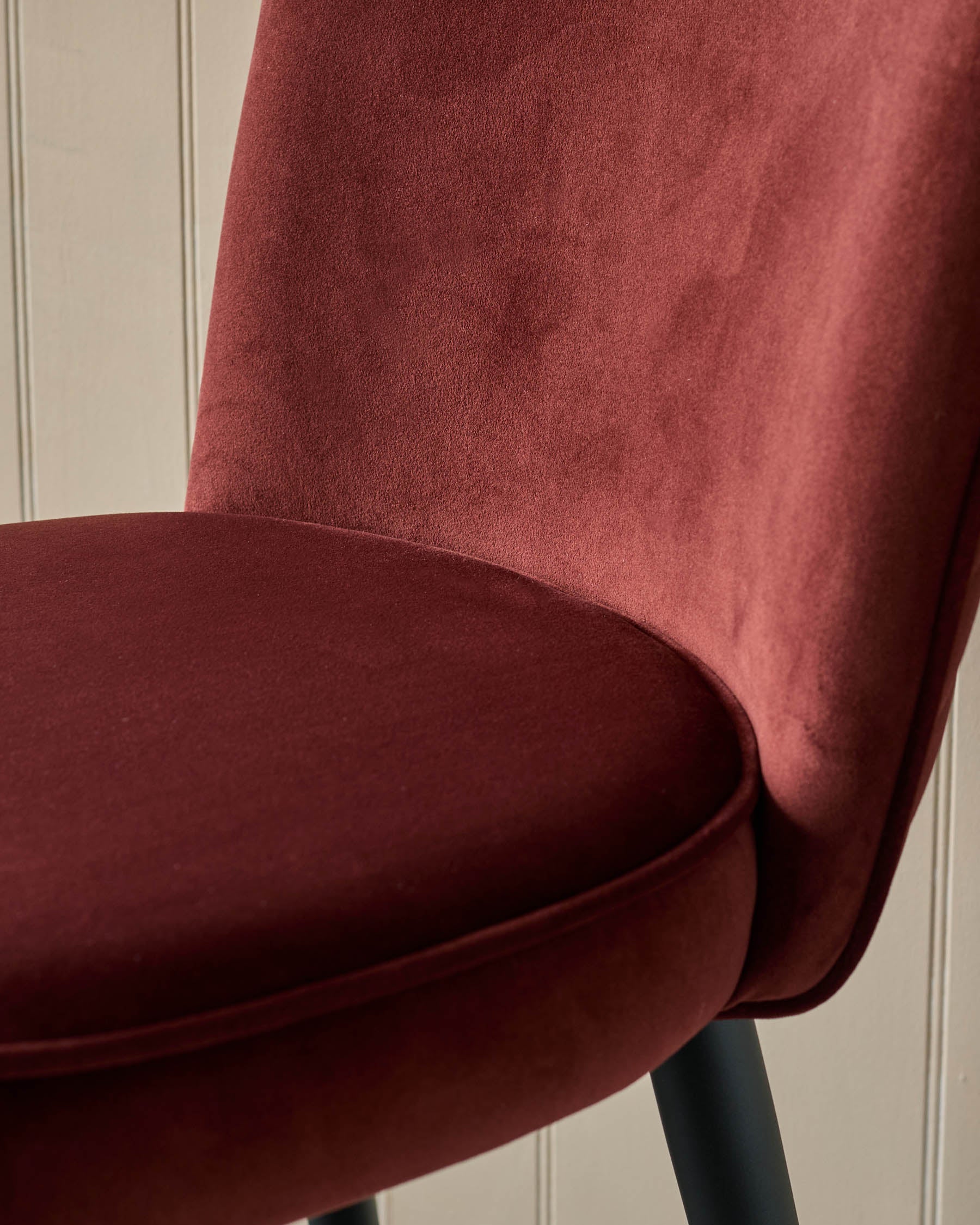Serena toffee red velvet bar stool - Image 7
