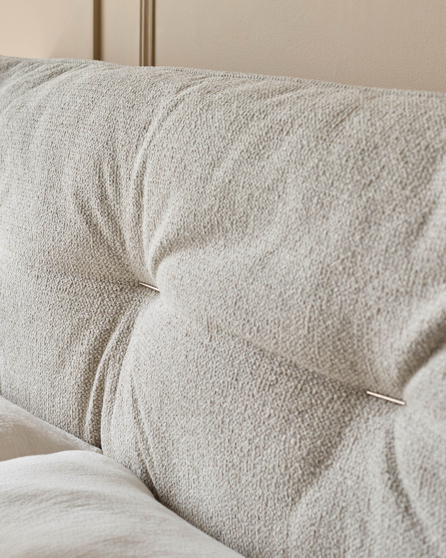 Siesta natural fabric double ottoman storage bed - Image 5