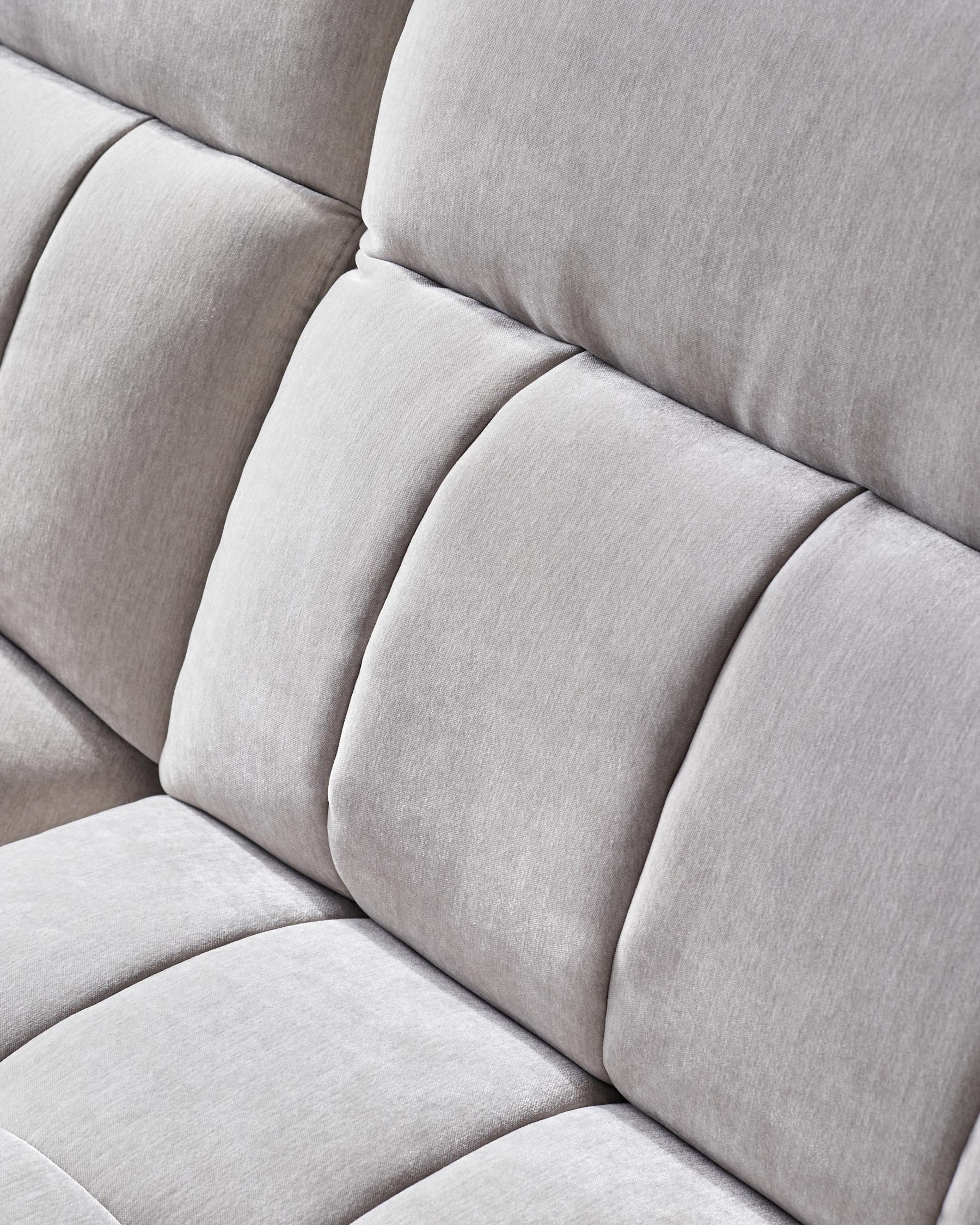 Skye light grey fabric small corner recliner sofa - Image 5