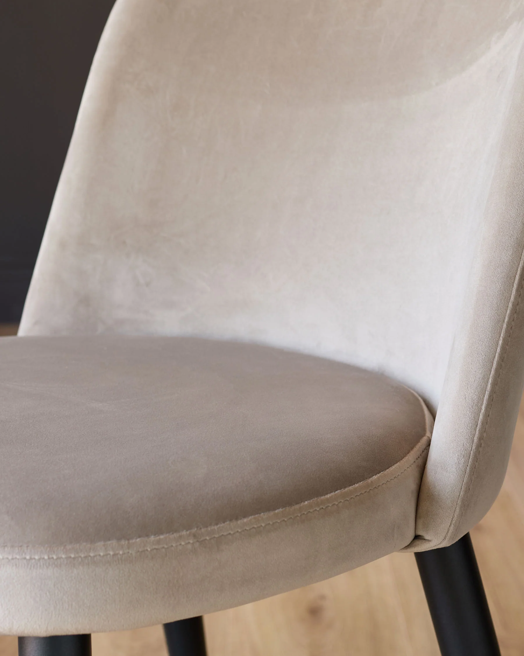 Trinny Champagne Velvet Dining Chair - Image 6