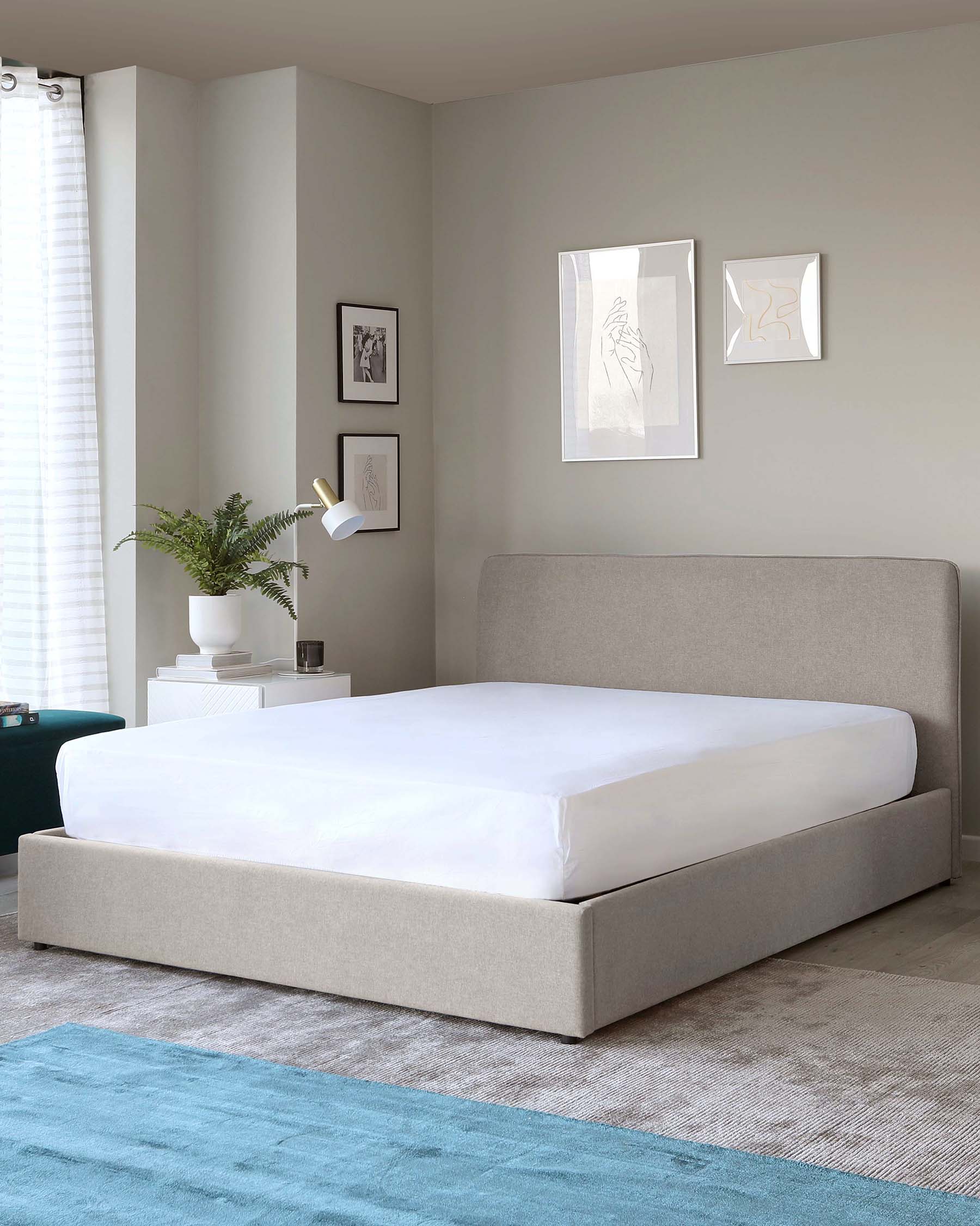 Turin Grey Fabric Double Ottoman Storage Bed - Image 6