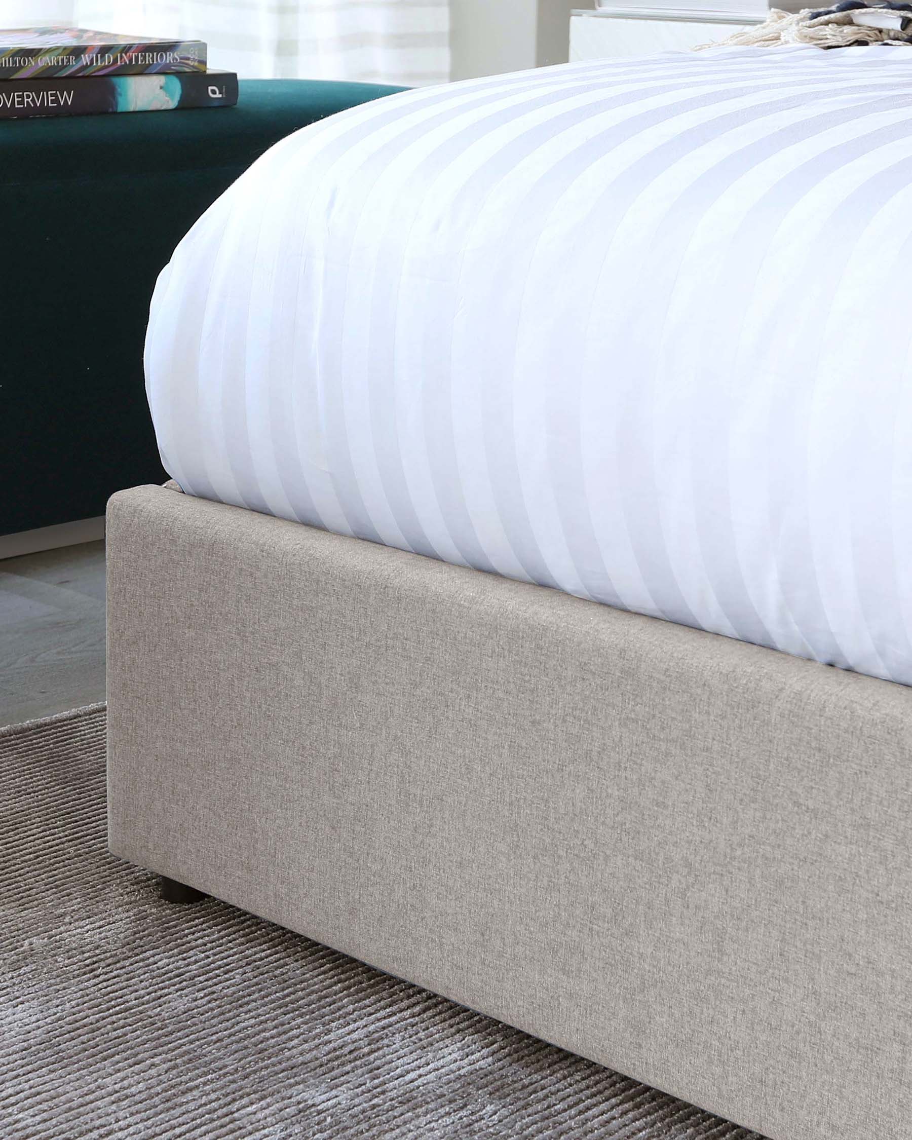 Turin Grey Fabric Double Ottoman Storage Bed - Image 8