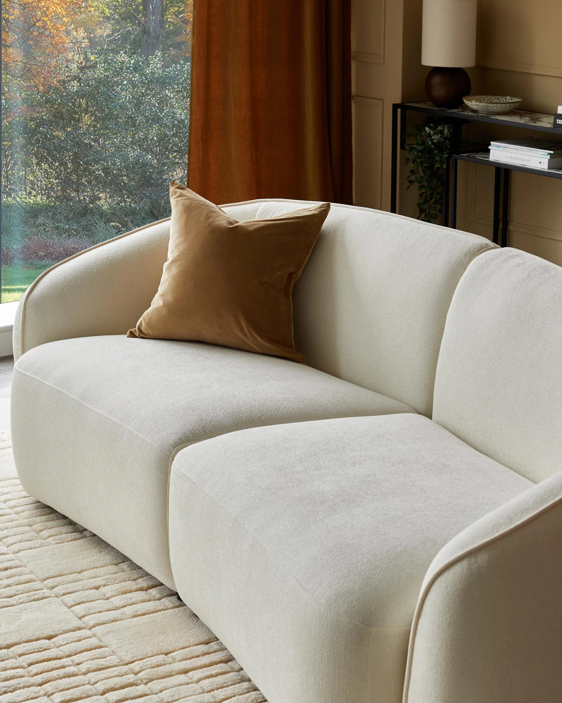 Zoey ivory boucle 3 seater sofa - Image 3