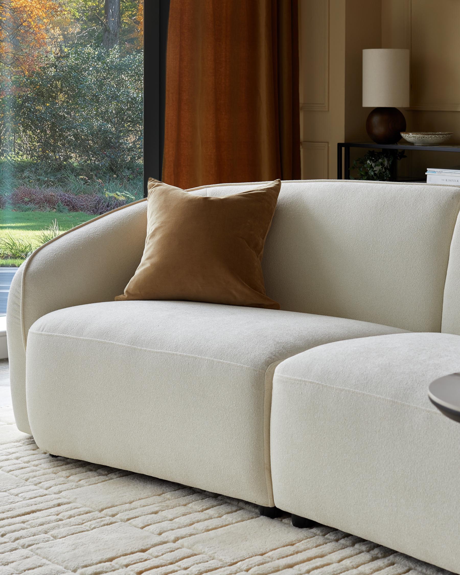 Zoey ivory boucle 3 seater sofa - Image 5