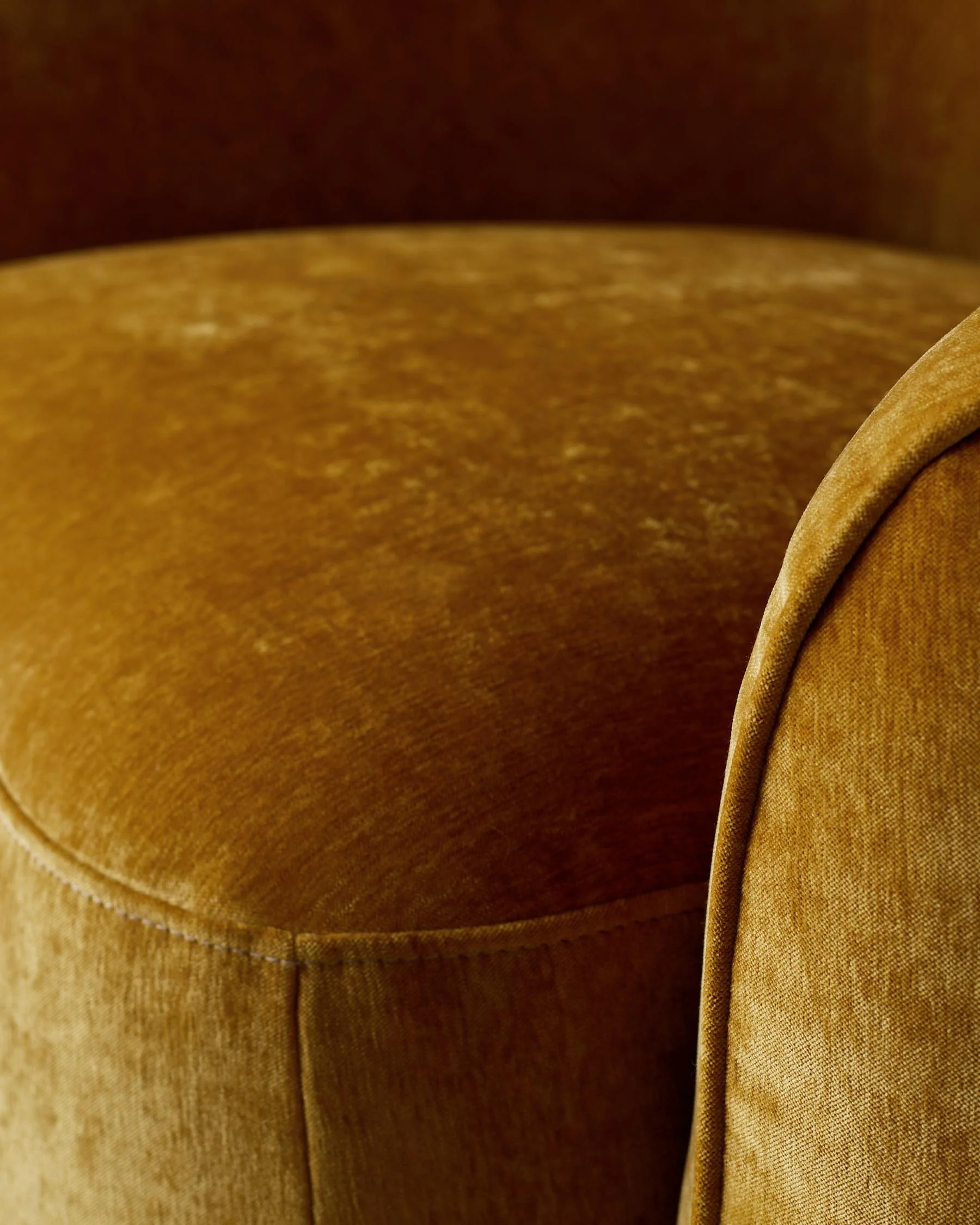 Zoey ochre fabric 3 seater sofa - Image 7